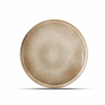 Plat bord elements bruin Ø19,5 cm