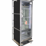 Glasdeurkoelkast zwart 350 ltr