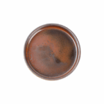 Plat bordje opst. rand Ø13,5x3cm bruin Escura