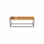 Bank steel&wood oak