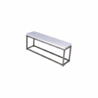 Bank steel&wood wit - Afbeelding 2