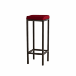 Barkruk steel&wood rood