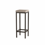 Barkruk steel&wood wit