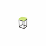 Lage kruk steel&wood lime