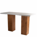 statafel Easy white-Natural wood  80x180 cm