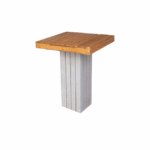 Statafel Natural wood mixed 80x80 cm