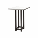 Statafel Easy white-Steel 80x80 cm