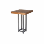 Statafel Natural wood-Steel 80x80 cm