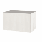 Tafelrok zonder plooi wit 73/580cm. - Afbeelding 2