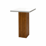Statafel Easy white-Natural wood 80x80 cm