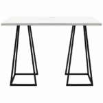 Statafel Easy white-Stilo black 80x180 cm