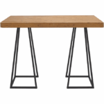 Statafel Natural wood-Stilo black 80x180 cm