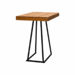 Statafel Natural wood-Stilo black 80x80 cm