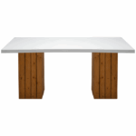Tafel Easy white-Natural wood 80x180 cm