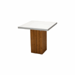 Tafel Easy white-Natural wood 80x80 cm