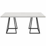 Tafel Easy white-Stilo black 80x180 cm