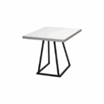 Tafel Easy white-Stilo black 80x80 cm