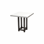 Tafel Easy white-Steel 80x80 cm