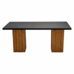 Tafel Nero-Natural wood 80x180 cm