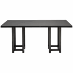 Tafel Nero-Steel 80x180 cm