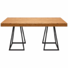 Tafel Natural wood-Stilo black 80x180 cm