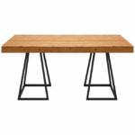 Tafel Natural wood-Stilo black 80x180 cm