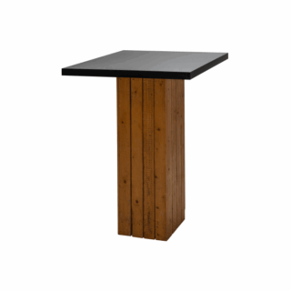 Statafel Nero-Natural wood 80x80 cm