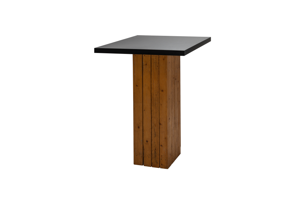 Statafel Nero-Natural wood 80x80 cm