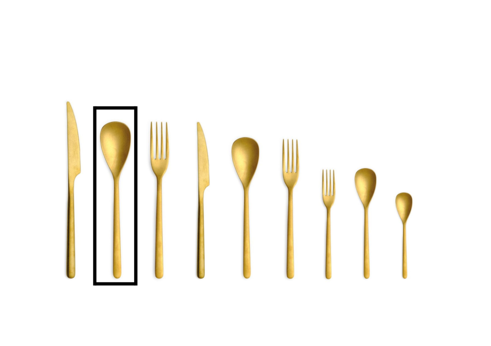 Tafellepel Goud set á 12 stuks - Afbeelding 3