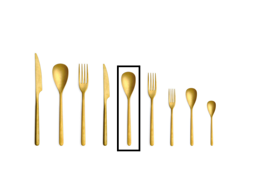 Dessertlepel Goud set á 12 stuks - Afbeelding 3