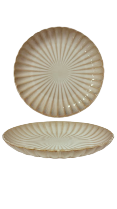 Bord Astera pearl beige 27cmxh2,8cm huren in Breda - Roovers Verhuur