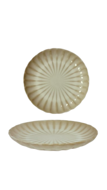 Bord Astera pearl beige 21cmxh2,8cm huren in Breda - Roovers Verhuur